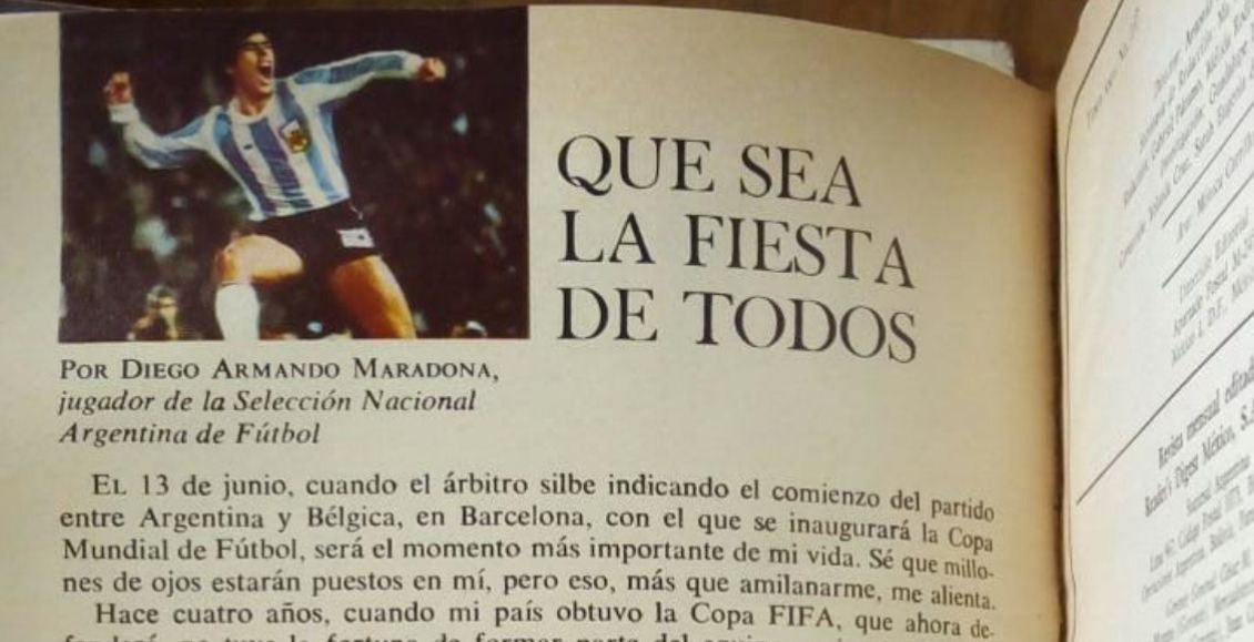 Junio 1982: 5 citas que Diego A. Maradona nos dejó para recordar